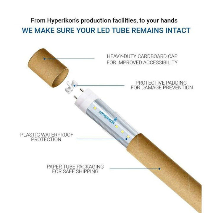 Hyperikon 18-Watt 4 ft. Linear T8 Clear Ballast Compatible Double-End LED Tube Light Bulb (24-Pack)