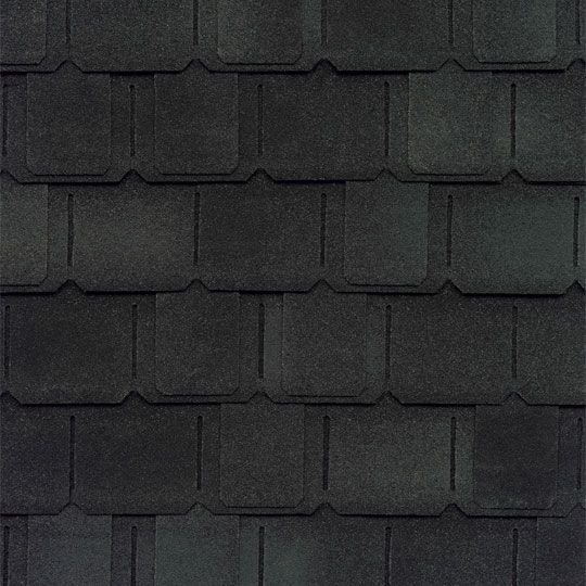 GAF Camelot II Designer Asphalt Shingles, Charcoal, 17" x 34-1/2"