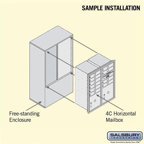 10 Door High Free-Standing Parcel Locker with Private Access