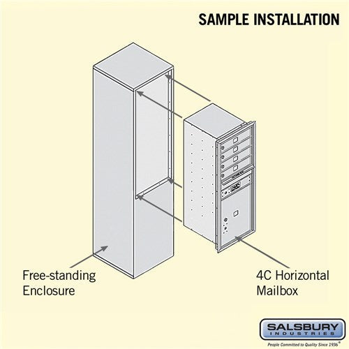 11-Door Free-Standing Mailbox with Parcel Locker in Bronze