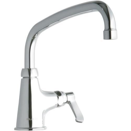 Elkay Chrome 1-Handle Deck-Mount Low-Arc Handle Commercial Kitchen Faucet