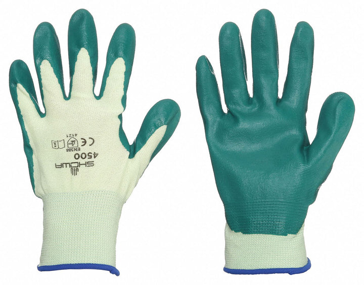 SHOWA Nitri-Flex Lite Nitrile Coated Gloves XL - Superior Grip and Abrasion Resistance