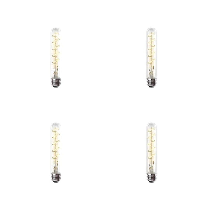 Feit Electric 40-Watt Equivalent T10 Dimmable LED Clear Glass Vintage Edison Large Light Bulb with Spiral Filament Soft White (4-Pack)