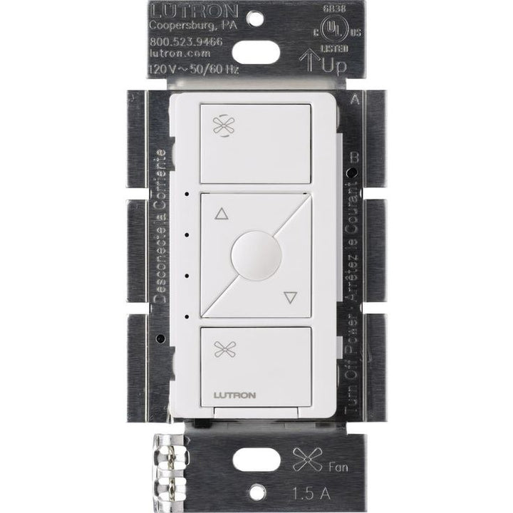 Lutron Single-Pole Caseta Wireless Smart Fan Speed Control, White