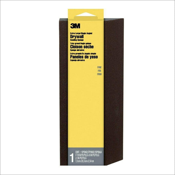 3M 2 7/8 in. x 8 in. x 1 in. Fine Extra Large Angled Drywall Sanding Sponge