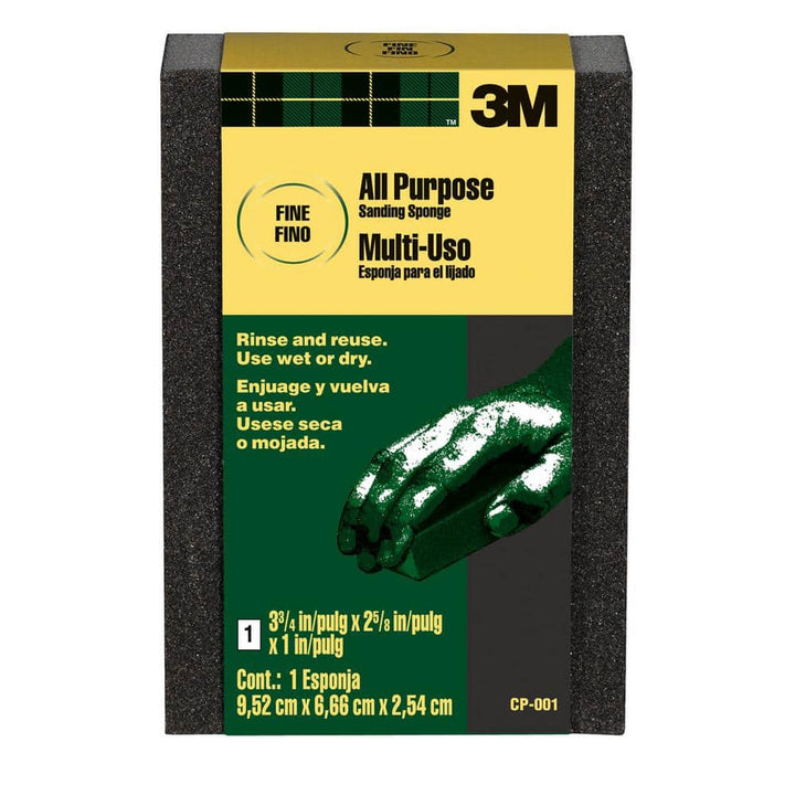 3M 2-5/8 in. x 3-3/4 in. Fine All-Purpose Sanding Sponge
