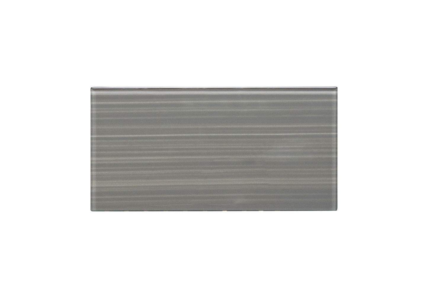 WS Tiles EZ-Tach Dark Gray 3-in x 6-in Hand-painted Glass Peel and stick Wall Tile product image