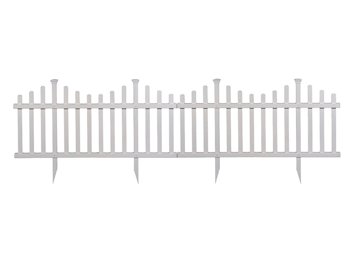 Zippity Outdoor Products Madison 2 Panels 2.5-ft H x 4.5-ft W White Privacy Vinyl Scallop Fence Panel (Unassembled)
