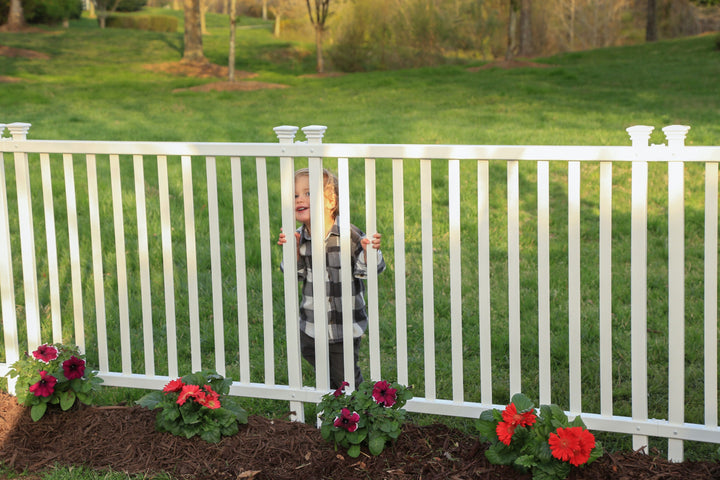 Zippity Outdoor Products Baskenridge 2 Panels 3-ft H x 3.5-ft W White Privacy Vinyl Flat-top Fence Panel (Unassembled)