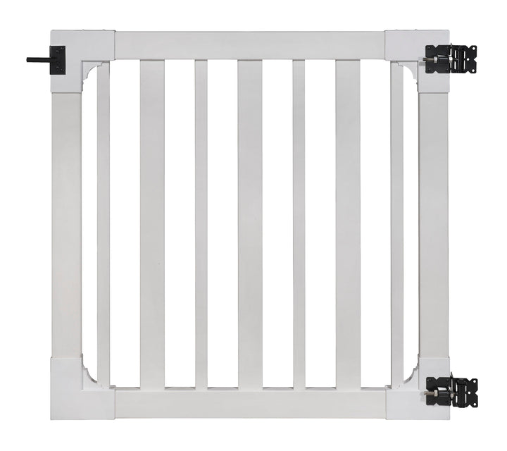 WamBam Fence 4-ft H x 4-ft W White Vinyl Flat-top Fence Gate Kit (Unassembled)