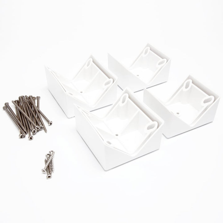 Deckorators 2.5-in x 5.25-in Grab and Go Classic White 45-degree Composite Angle Adapter (2-Pack)