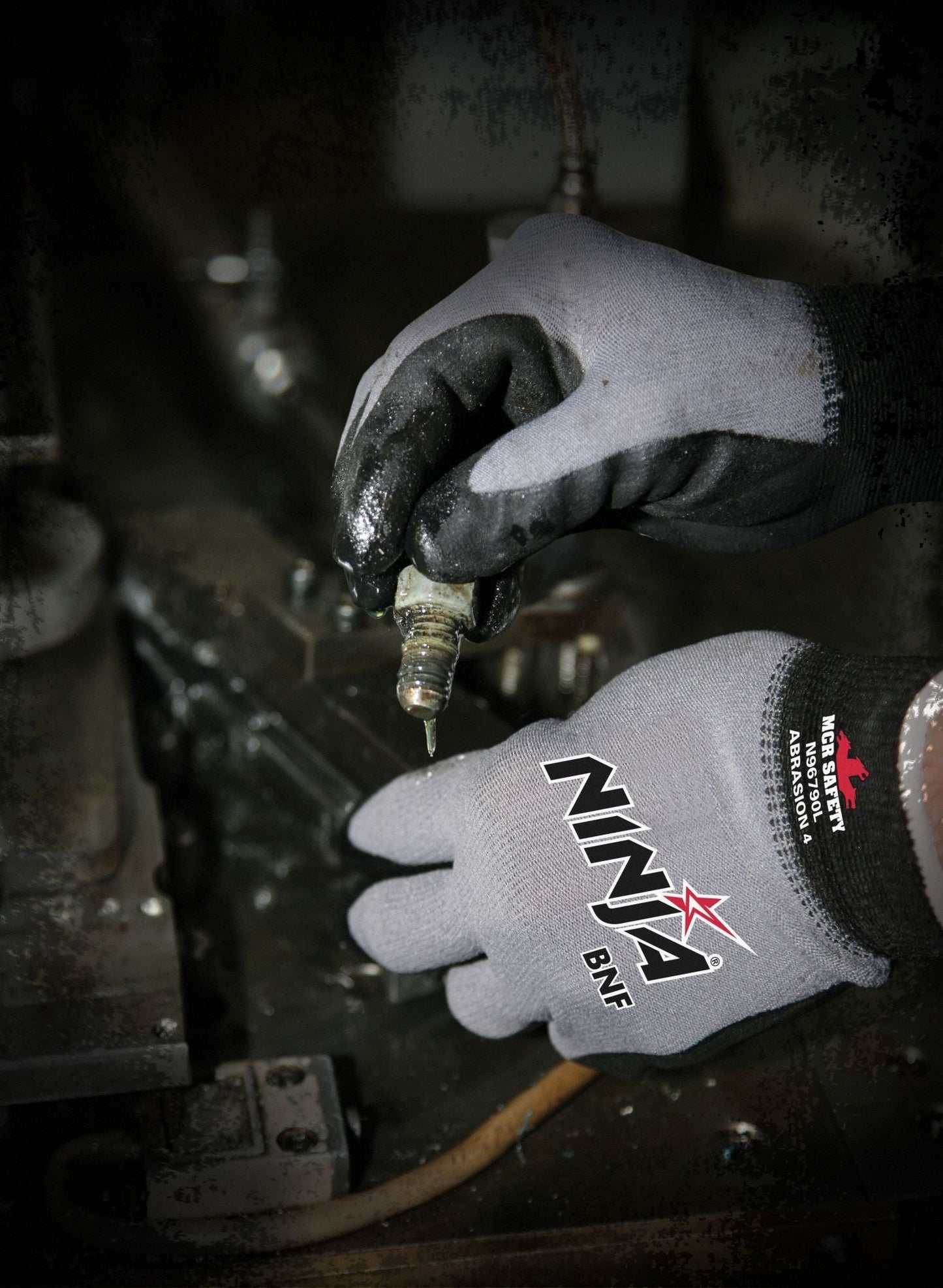 MCR SAFETY Ninja N96790XS Foam Nitrile Coated Gloves - XS, ANSI Level 4 Abrasion