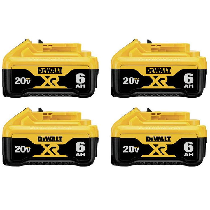 20-Volt MAX XR Lithium-Ion Premium Battery Pack 6.0Ah (4-Pack)