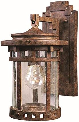 Maxim Lighting Santa Barbara DC 12.5-in H Sienna Hardwired Incandescent Outdoor Wall Lantern