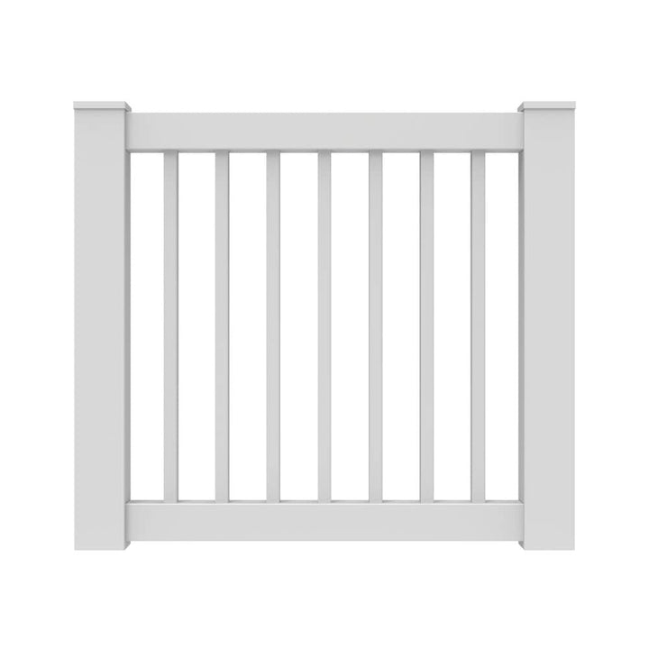 Freedom Bella Premier 46-1/2-in L x 42-in H White Vinyl Deck Railing Gate (Assembly Required)