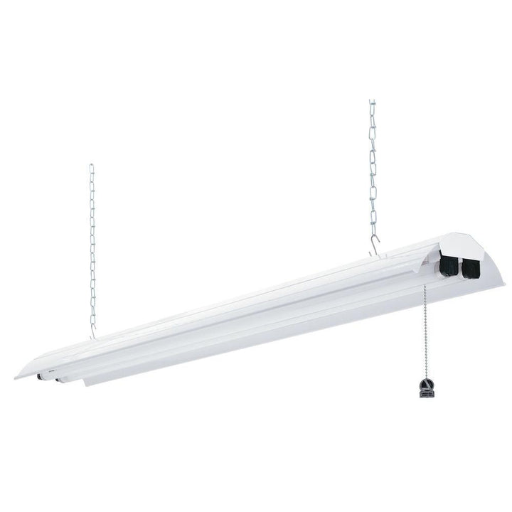 1245 SHOPLIGHT 2-Light Polished Silver Fluorescent Shop Light - Super Arbor