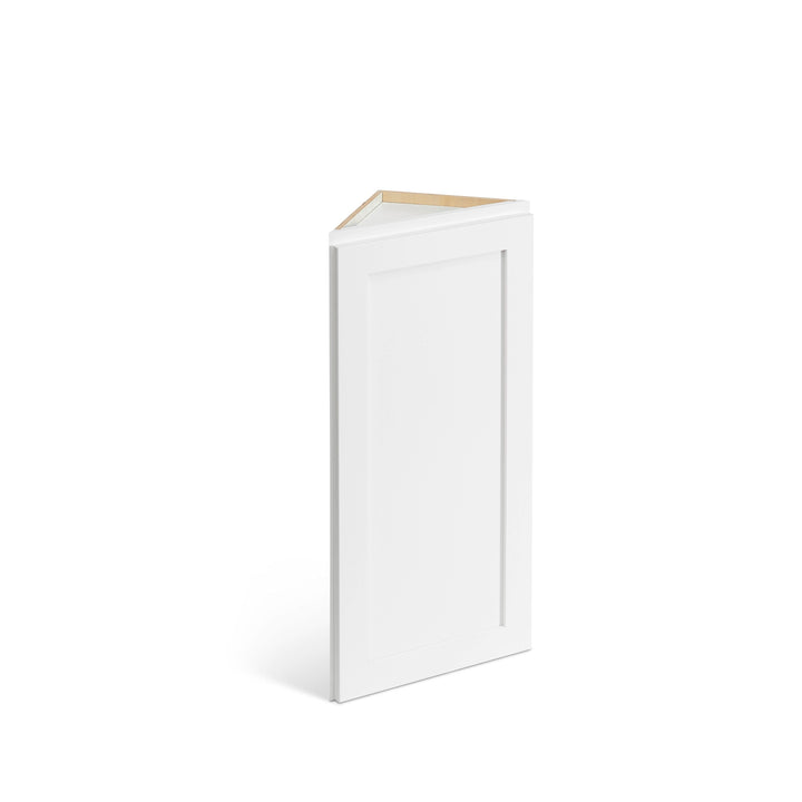 Valleywood Cabinetry Pure White 12-in W x 30-in H x 12-in D Pure White Birch Diagonal Corner Wall Ready To Assemble Plywood Cabinet (Flat Panel Shaker Style)