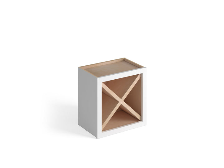 Valleywood Cabinetry Pure White 24-in W x 24-in H x 12-in D Pure White Birch Open Cube Organizer Wall Ready To Assemble Plywood Cabinet (Flat Panel Style)