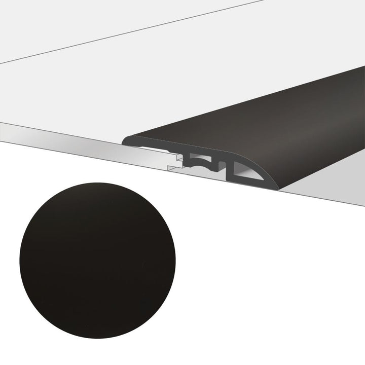 Lucida USA MaxCore T-moulding Black 0.27-in T x 1.75-in W x 48-in L Vinyl T-moulding