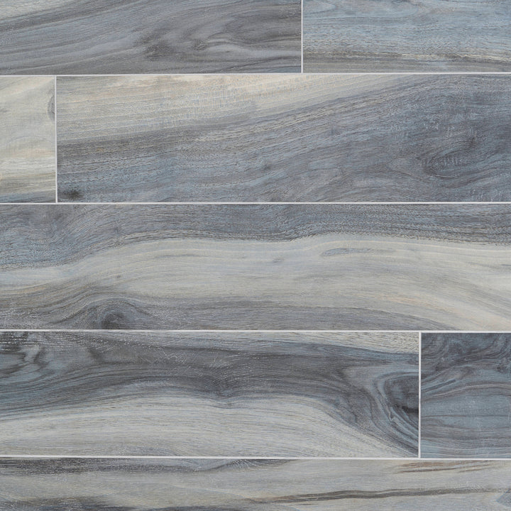 Artmore Tile Peruvian Blue 8-in x 48-in Matte Porcelain Wood look Floor and Wall Tile product image
