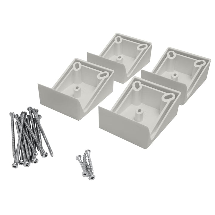Deckorators 4.5-in x 2-in Contemporary grab and go Gray Composite Angle Adapter (2-Pack)