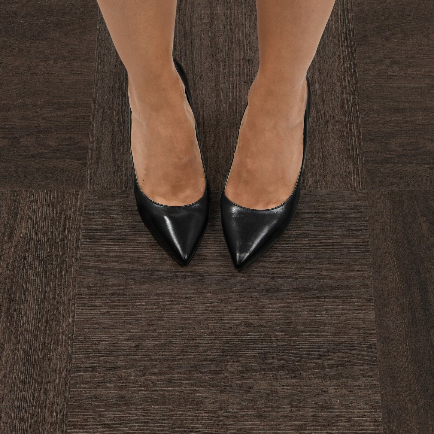 FloorPops Brown 12-in x 12-in Water Resistant Peel and Stick Vinyl Tile Flooring (20-sq ft)