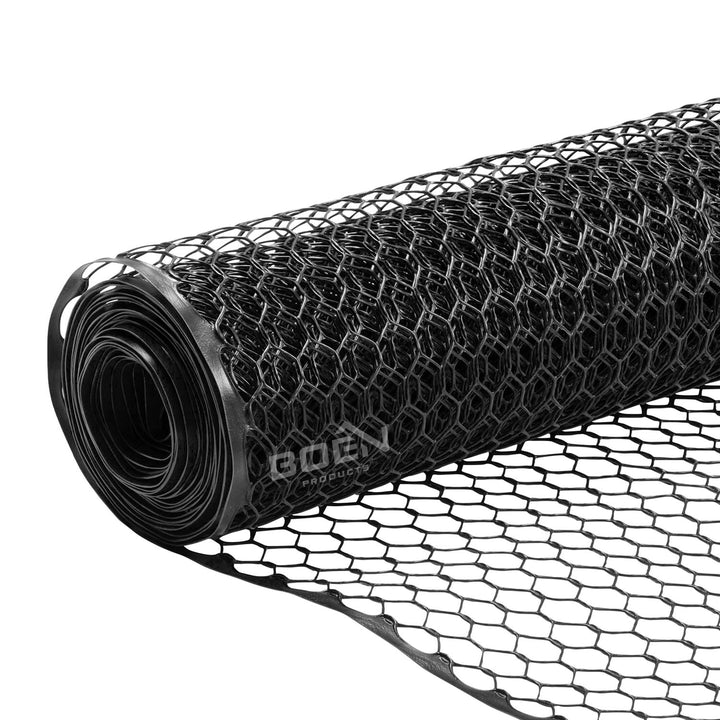 BOEN 50-ft x 4-ft 6-Gauge Black Plastic Extruded Mesh Rolled Fencing