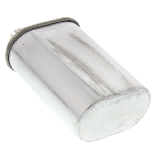 Rheem 43-25134-04 capacitor - side view (Voltage: 370V; MFD: 10)
