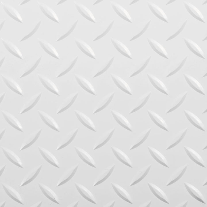G-Floor RaceDay Diamond Tread Absolute White 24 in. x 24 in. Peel-and-Stick Polyvinyl Tile, 40 sq. ft. Case