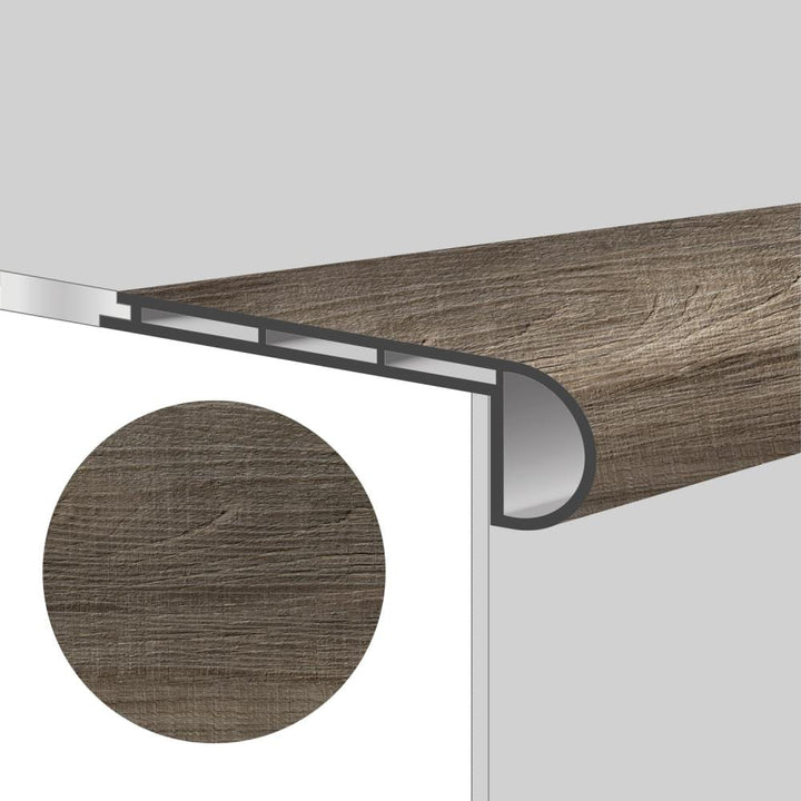 Lucida USA 3-in x 48-in Obsidian Vinyl Floor Stair Nose