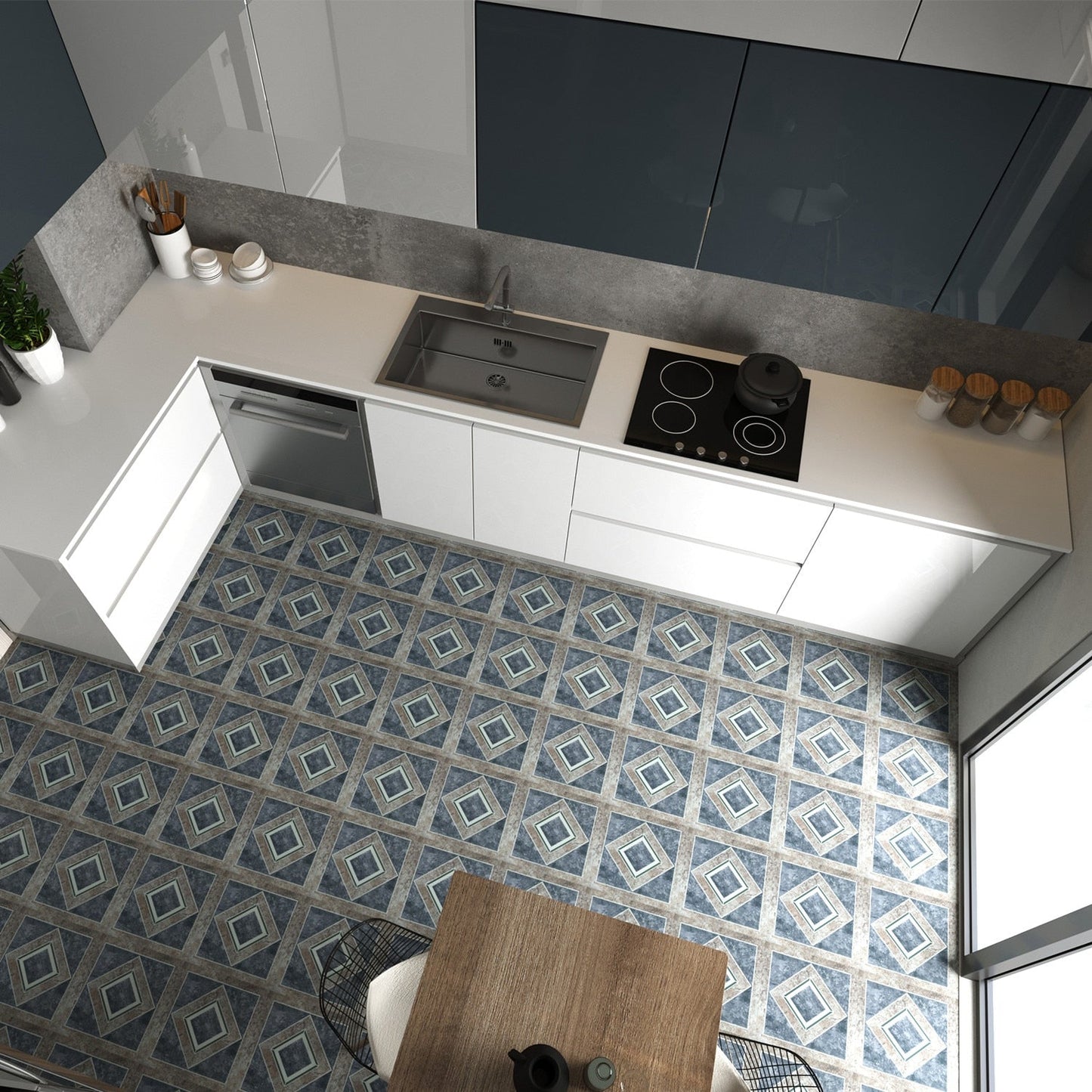 Lucida USA BaseCore Roman 12-in x 12-in Waterproof Peel-and-Stick Luxury Vinyl Tile Flooring (36-sq ft/carton)