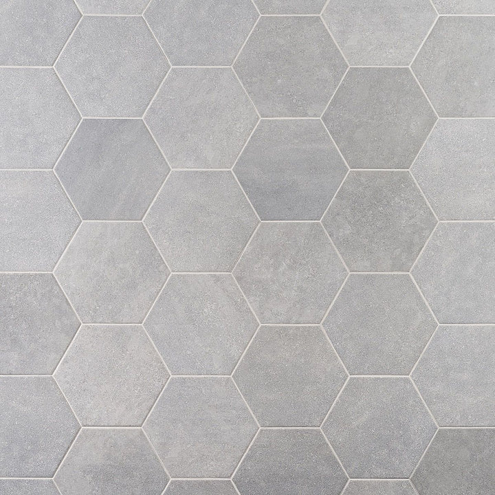 Artmore Tile Lannister Gris 8-in x 10-in Matte Porcelain Cement look Hexagon Floor and Wall Tile product image