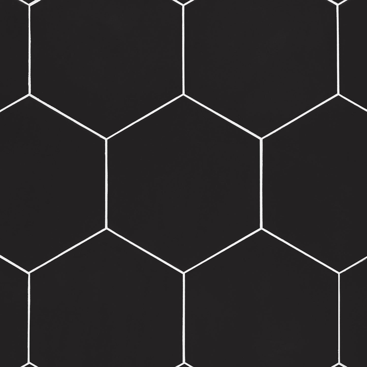 Artmore Tile Maestro Black 10-in x 11-in Matte Porcelain Encaustic Hexagon Floor and Wall Tile product image