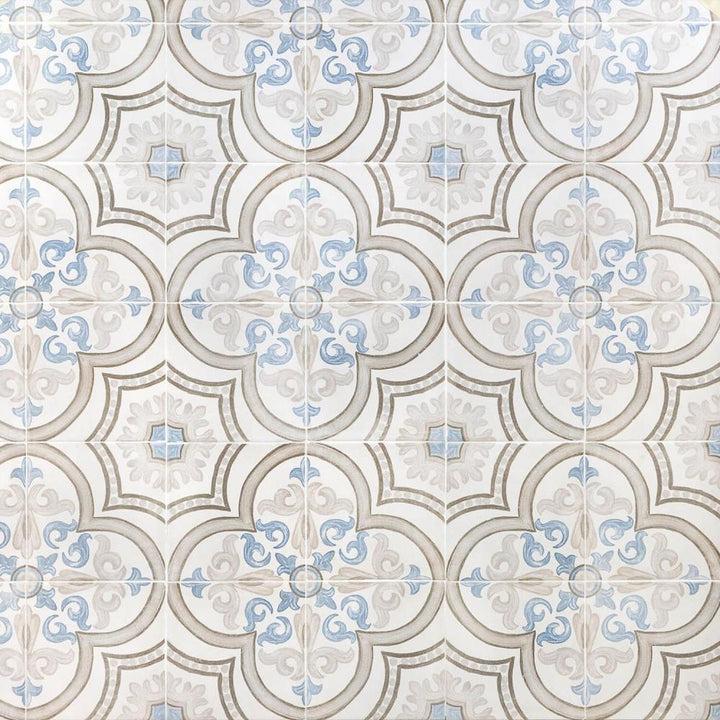 Artmore Tile Samora Daiza 8-in x 8-in Matte Porcelain Encaustic Floor and Wall Tile product image