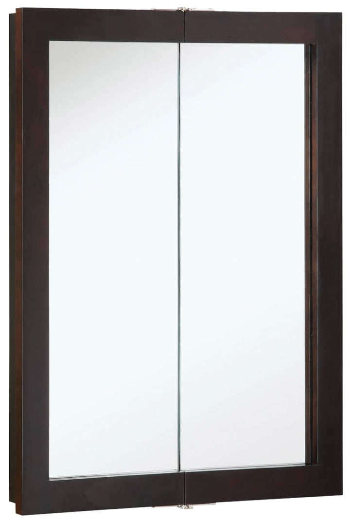 Design House Ventura 24-in x 30-in Surface Mount Espresso Mirrored Medicine Cabinet