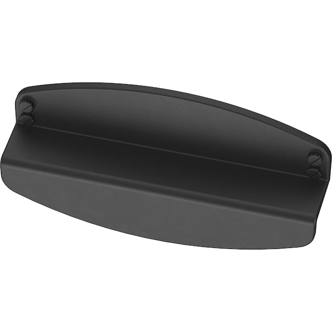 Brainerd Riveted Farmhouse 3-in or 3-3/4-in (76Mm or 96mm) Center to Center Matte Black Dual Mount Rectangular Cup Drawer Pull