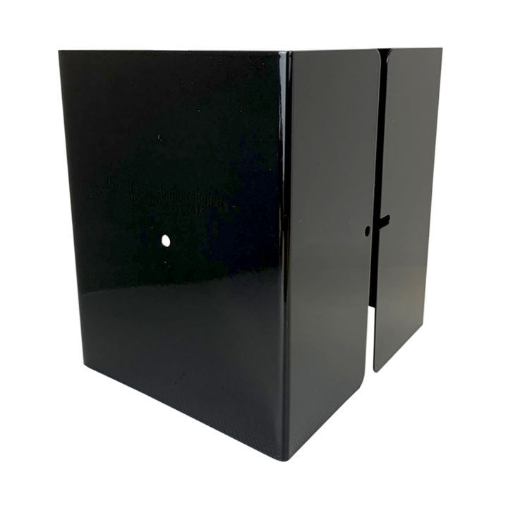 Fence Armor Pro Protection Post Guard 5.5-in Powder Coated Black Galvanized Steel Bracket For Multiple Fence Types