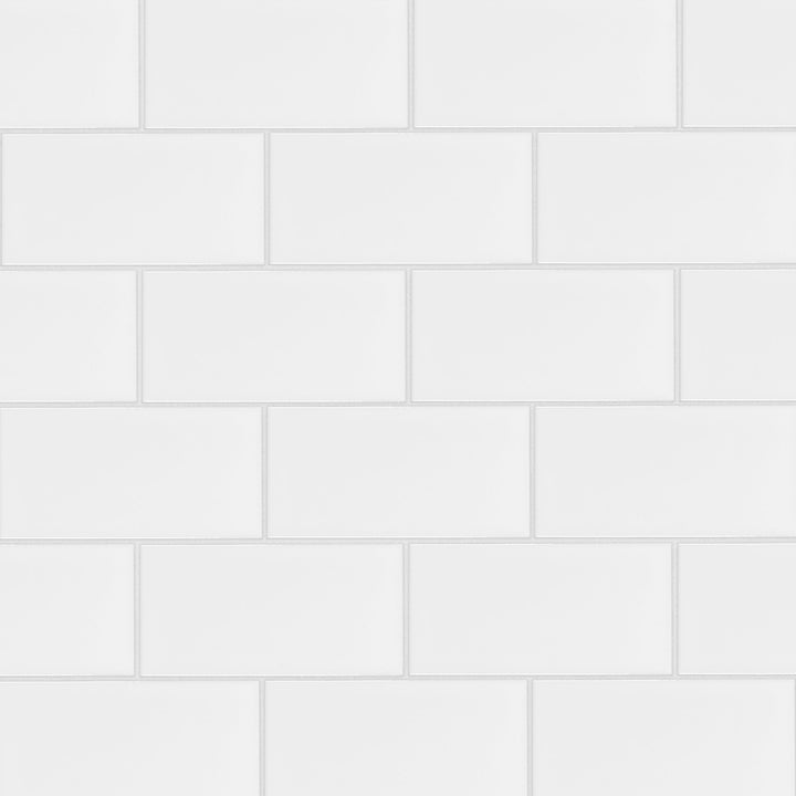 Satori Hudson Brilliant White 3-in x 6-in Glossy Ceramic Subway Wall Tile (0.12-sq. ft/ Piece)