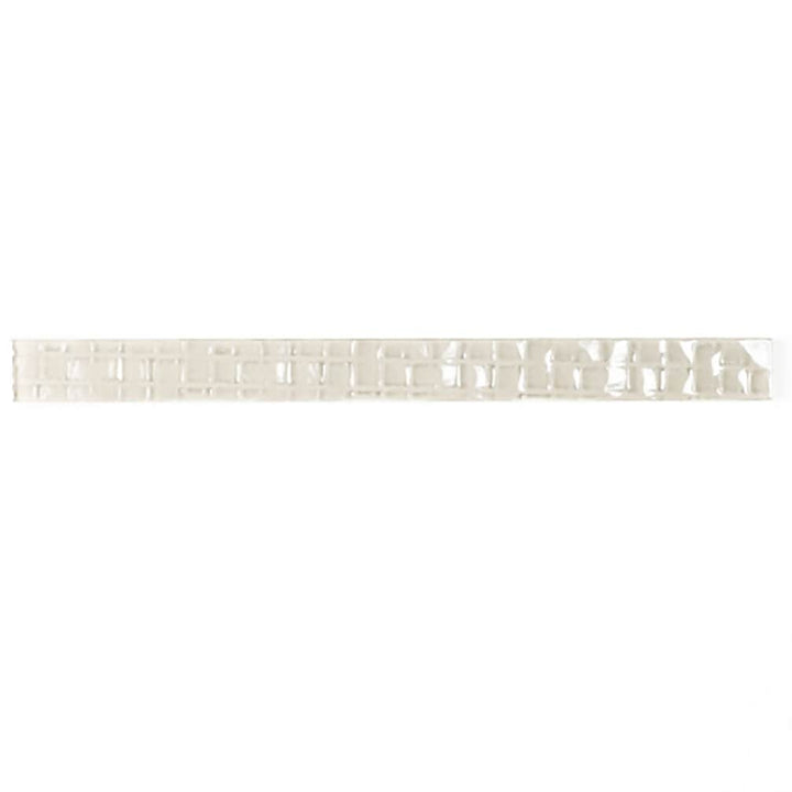 Abolos Metro Cubes Cream 1-in x 12-in Grooved Glass Brick look Wall Tile product image