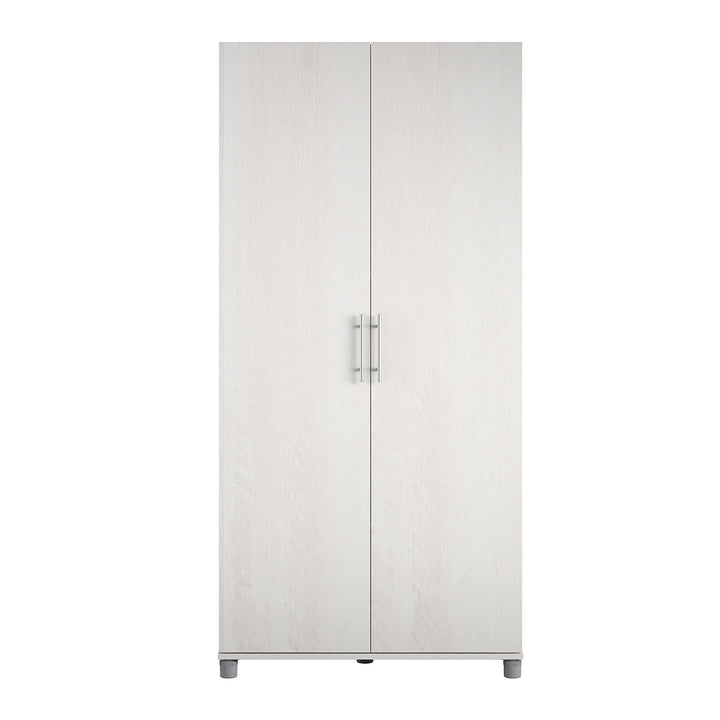 Ameriwood Home Camberly 35.68-in W x 74.31-in H Wood Composite Ivory Oak/Magnolia Oak Freestanding Utility Storage Cabinet