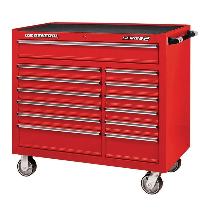 44 in. x 22 In. Double Bank Red Roller Cabinet