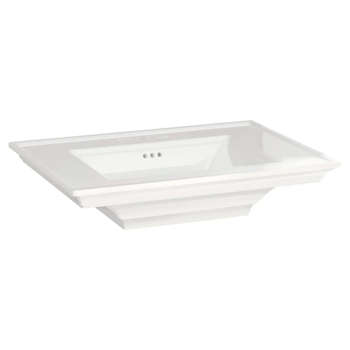 American Standard Town Square S 4-in Centerset Pedestal Sink Top, White, 30 in x 22.5 in