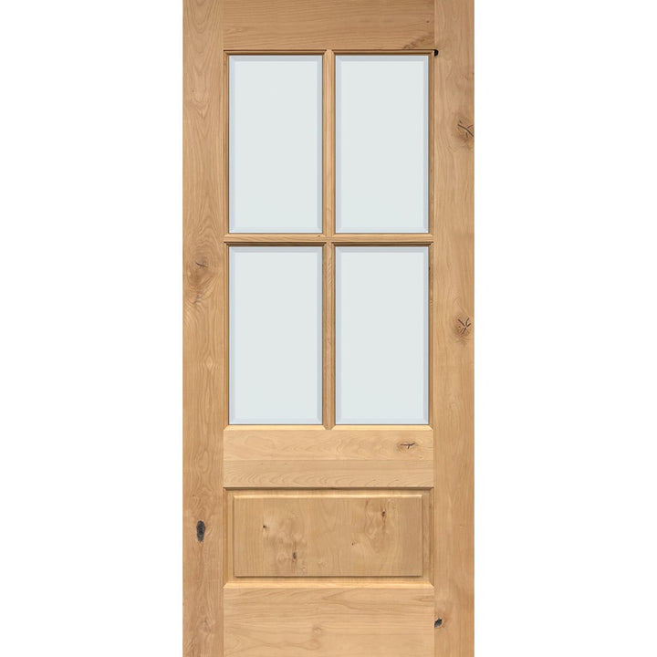 Greatview Doors 32-in x 79-in Knotty Alder 3/4 Lite Unfinished Front Door