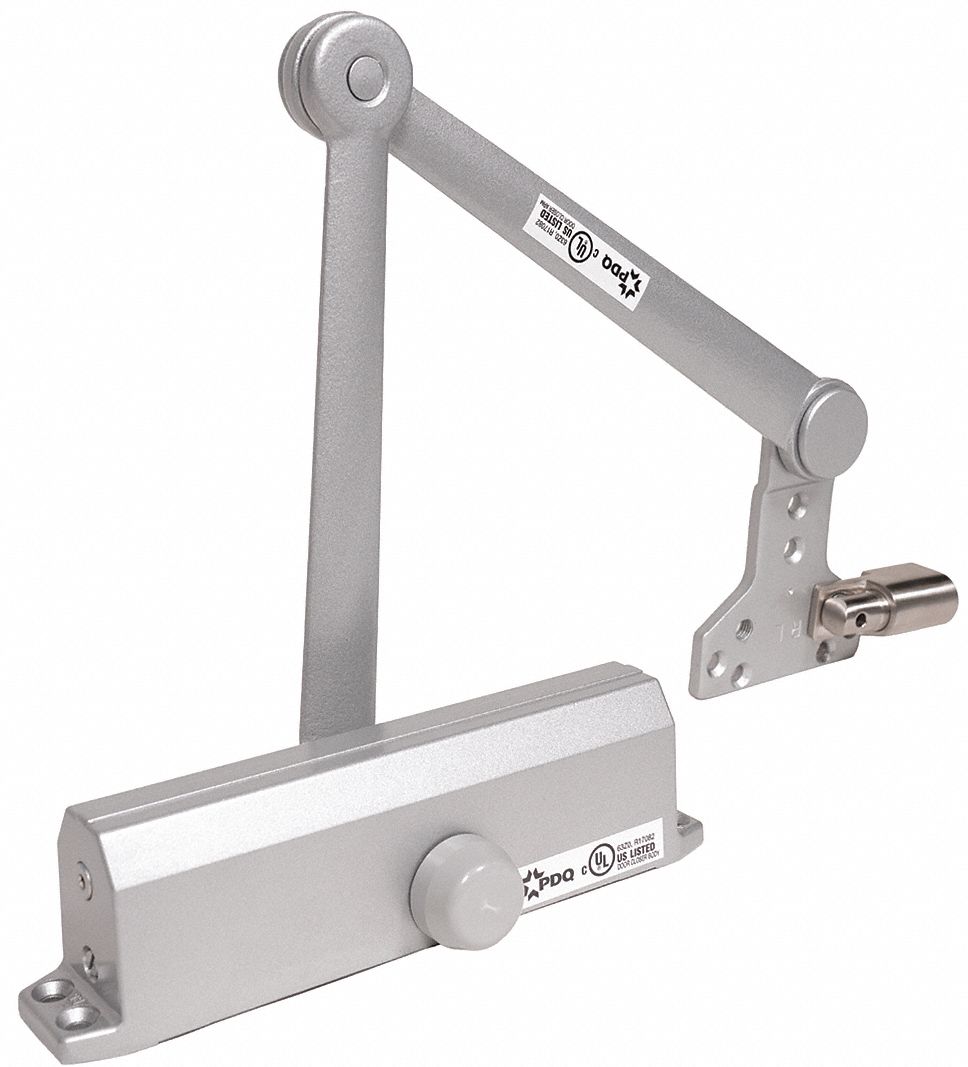 PDQ Aluminum Parallel Mount Door Closer - Grade 3 Light Duty