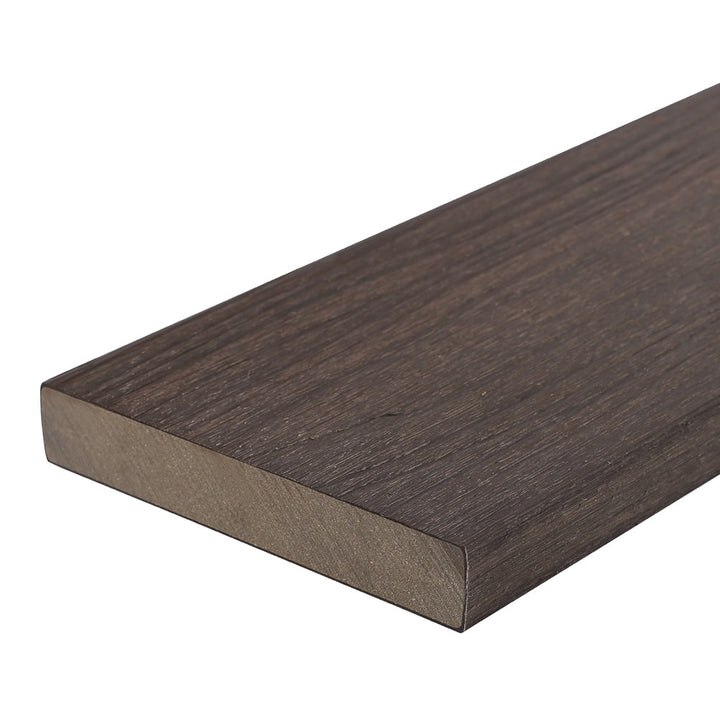 NewTechWood Cortes Solid Board 1-in x 6-in x 8-ft Spanish Walnut Square Composite Deck Board (10-Pack)