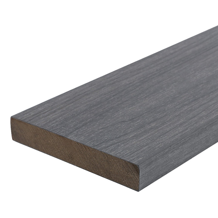 NewTechWood Cortes Solid Board 1-in x 6-in x 8-ft Westminster Gray Square Composite Deck Board