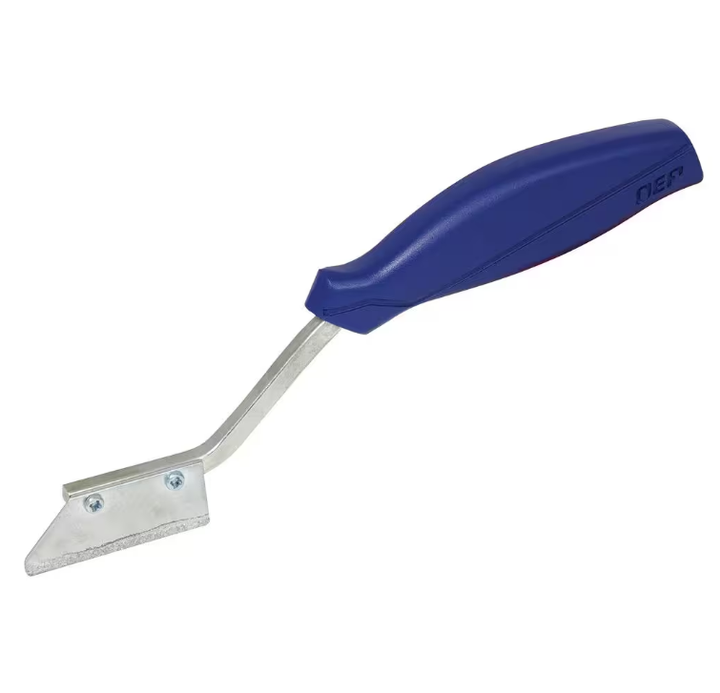 Handheld Grout Saw with Contoured Handle and 2 Blades to Strip, Remove, and Clean Grout