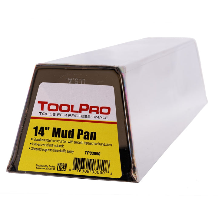 ToolPro 10 in. Stainless Steel Mud Pan 5-in W x 10-in L x 4-in D Drywall Mud Pan