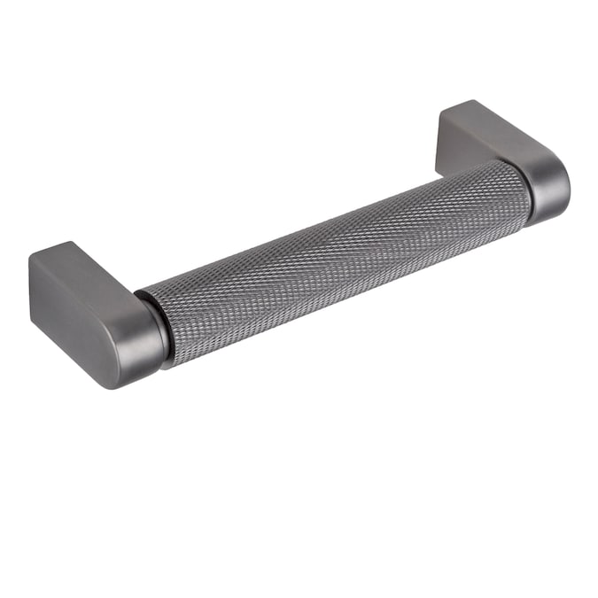 Sumner Street Home Hardware Kent Knurled 4-in (102mm) Center to Center Black Nickel Cylindrical Bar Drawer Pull