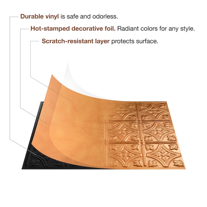 Fasade 2-ft x 2-ft Cyclone Gloss White PVC Surface-mount Ceiling Tile (5-Pack, 20-sq ft / Case)